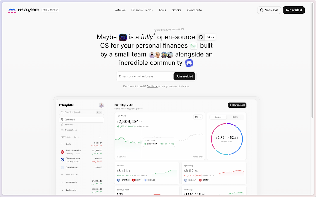 Self Host Maybe - Track finances and budget