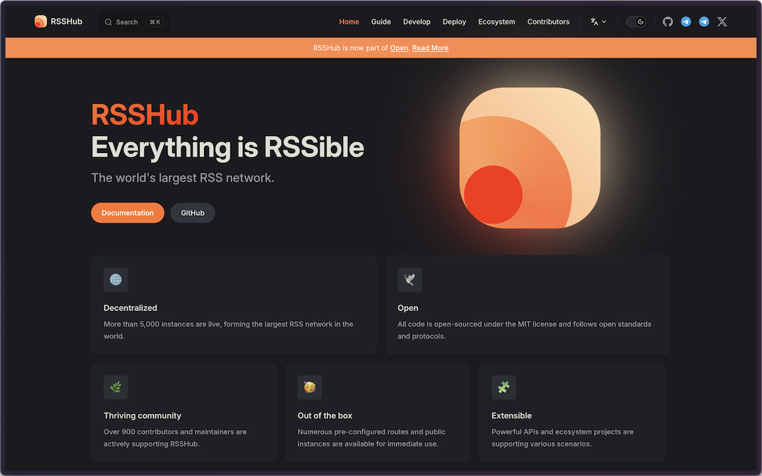 Self Host RSSHub - RSS feed generator